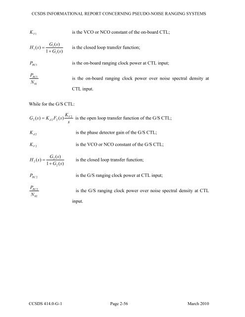 Pseudo-Noise (PN) Ranging Systems - CCSDS