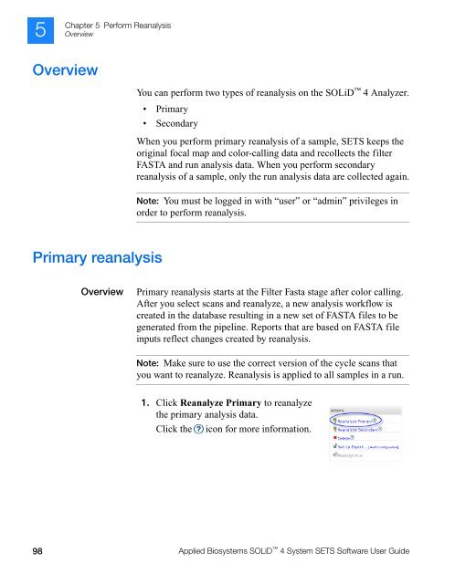 Applied Biosystems SOLiD™ 4 System SETS Software User Guide ...