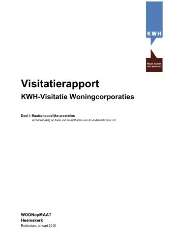 Het KWH - Visitatierapport maatschappelijke ... - WOONopMAAT