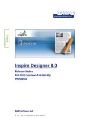 Release Notes: GMC Inspire Designer 8.0 - 7/2011