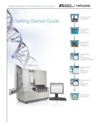 3130/3130xl Genetic Analyzers Getting Started Guide, Rev - Applied ...