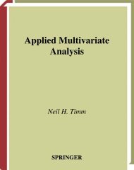 Applied Multivariate Analysis