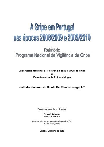 Consultar Relatório - Instituto Nacional de Saúde Dr. Ricardo Jorge
