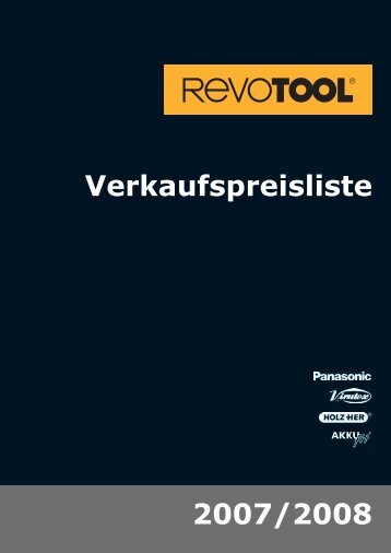 Verkaufspreisliste 2007/2008 - Revotool