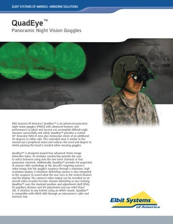 QuadEye™ Panoramic Night Vision Goggles - Elbit Systems of ...