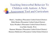 Teaching Intraverbal Behavior To Children with Autism - Parents Of ...
