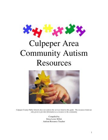 Culpeper Area Community Autism Resources - Culpeper County ...