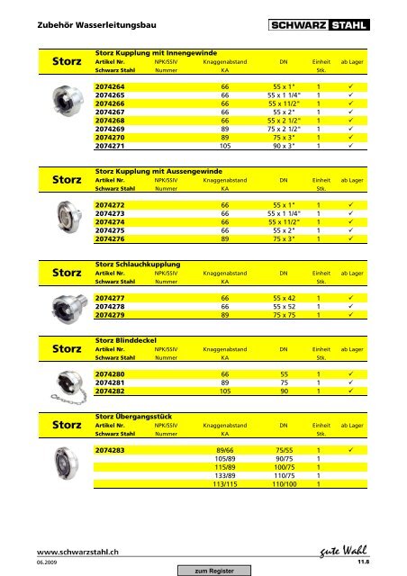 Download Versorgungs-Katalog (PDF, 2939 kb) - Schwarz Stahl AG