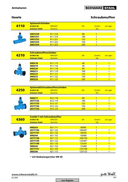 Download Versorgungs-Katalog (PDF, 2939 kb) - Schwarz Stahl AG