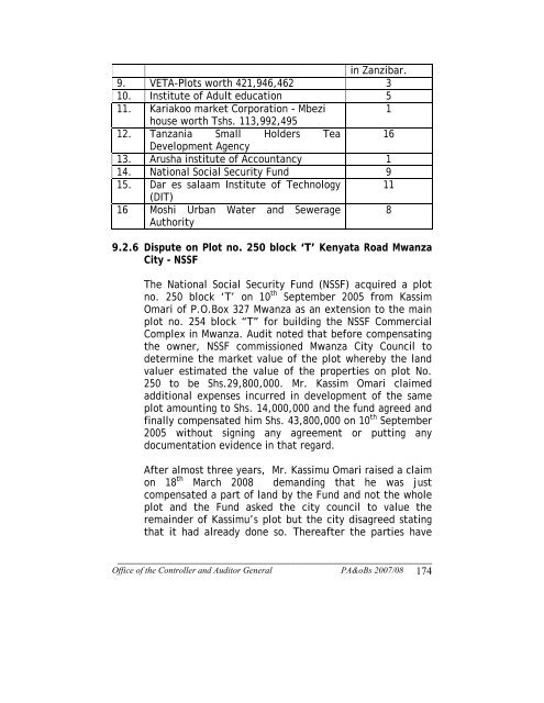 Annual general report of the controller and - Parliament of Tanzania