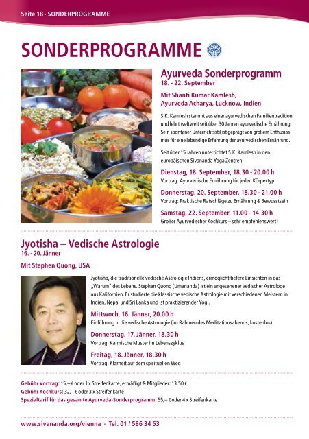 Programm Wien 2012 - Sivananda Yoga