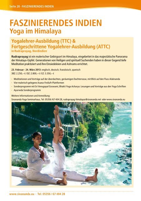 Programm Wien 2012 - Sivananda Yoga