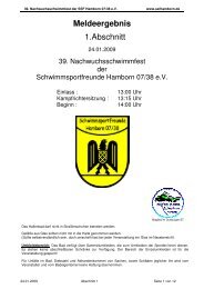 Meldeergebnis 1.Abschnitt - SSF Hamborn 07/38 eV