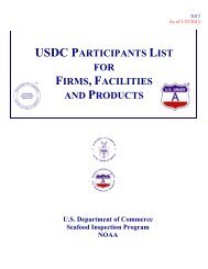 Participants List - NOAA Seafood Inspection Program
