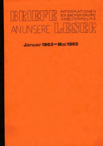 Januar 1963- - der Gruppe Arbeiterpolitik