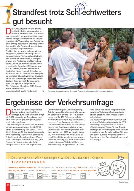 Amtsblatt Nr. 7/2009 - Stadtgemeinde Klosterneuburg