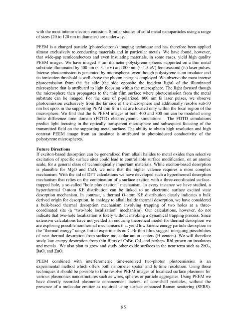 Eighth Condensed Phase and Interfacial Molecular Science (CPIMS)