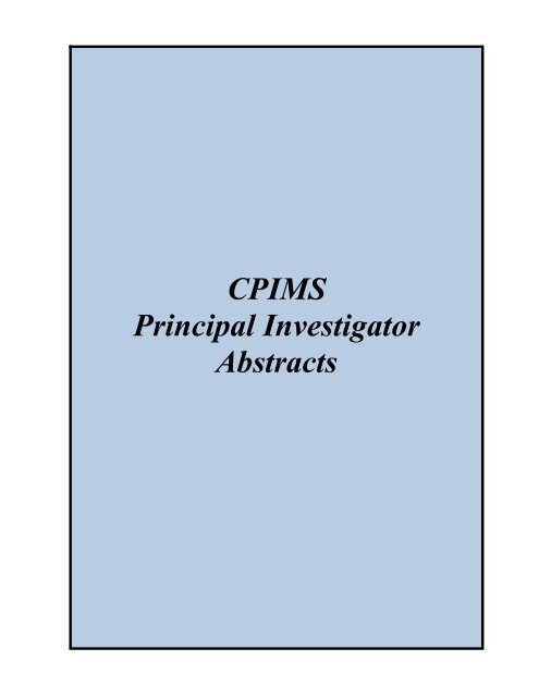 Eighth Condensed Phase and Interfacial Molecular Science (CPIMS)