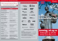 Gänseliesel-Fest - Wirtschaftsförderung Region Göttingen GmbH