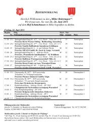 Zeiteinteilung Milter Reitertage - Reitverein Milte-Sassenberg