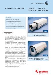 DIGITAL CCD CAMERA FAC 838 i • FA 878 - plettac Security UK Ltd...