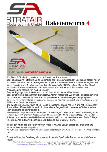 Stratair Raketenwurm 4 Manual