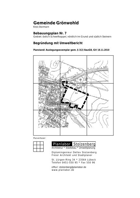 Gemeinde Grönwohld - Planlabor Stolzenberg