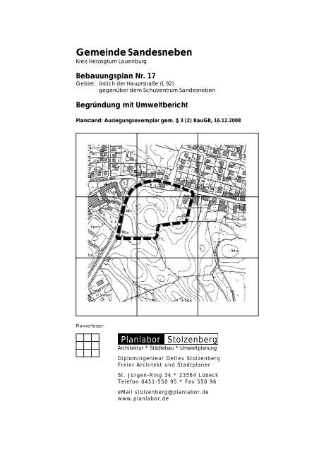 Gemeinde Sandesneben - Planlabor Stolzenberg