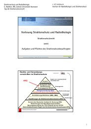 Vorlesung Strahlenschutz und Radioökologie - IRS - Leibniz ...