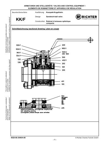 Schnittzeichnung /sectional drawing / plan en coupe - RICHTER