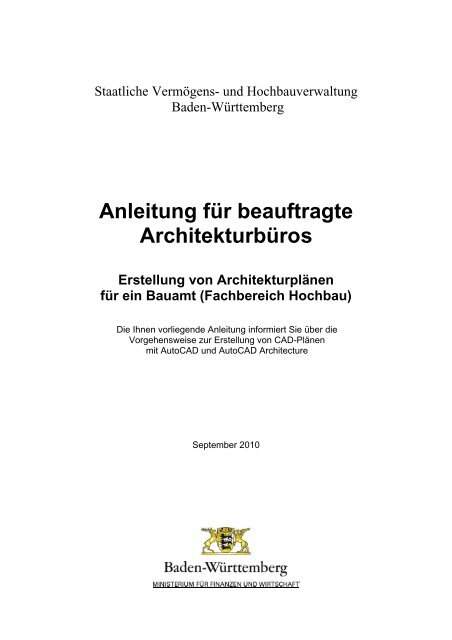 Anleitung Architektur - Baden-Württemberg