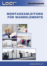 MONTAGEANLEITUNG FÜR WANDELEMENTE - Leier International