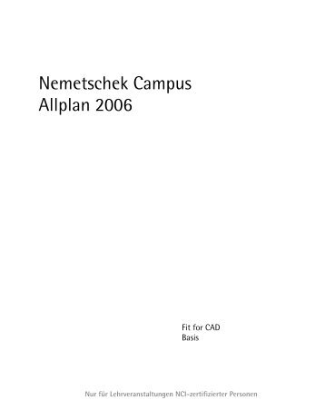 Allplan 2006 Tutorial Basis