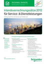 Inlandsverrechnungssatz Service - Schneider Electric