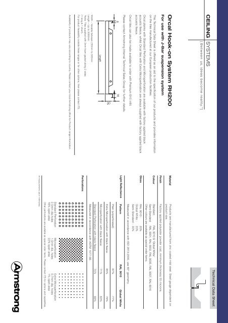Orcal Hook On System Rh200 Ceilings