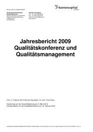Jahresbericht 2009_Q_Konferenz und QM - im Kantonsspital ...