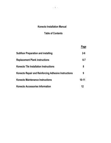 Konecto Installation Manual Table of Contents Page ... - BuildDirect