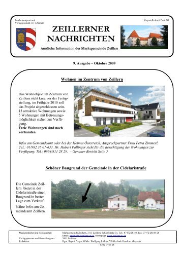 ZEILLERNER NACHRICHTEN - Marktgemeinde Zeillern