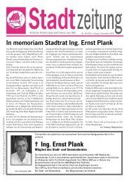 In memoriam Stadtrat Ing. Ernst Plank - in Hall in Tirol