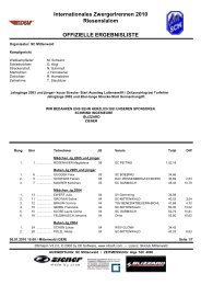 Ergebnisse Internationales Zwergerlrennen 2010 Mittenwald