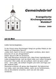 Gemeindebrief - Evangelische Kirchengemeinde Walddorf