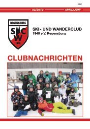 Clubheft 2012/2 - Ski- und Wanderclub 1946 eV Regensburg