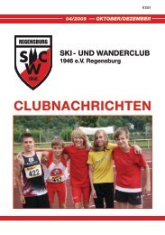 Clubheft 2009/4 - Ski- und Wanderclub 1946 eV Regensburg