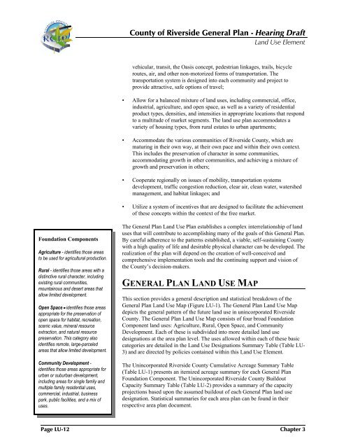 General Plan Land Use Map - Riverside County Integrated Project