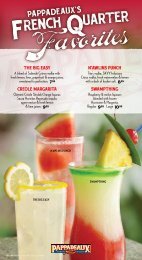 The big easy creole margariTa N'awliNs PuNch ... - Pappaspizza.net