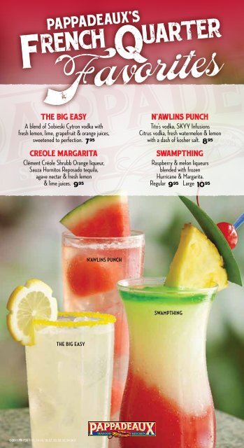 The Big Easy Creole Margarita N Awlins Punch Pappaspizza Net