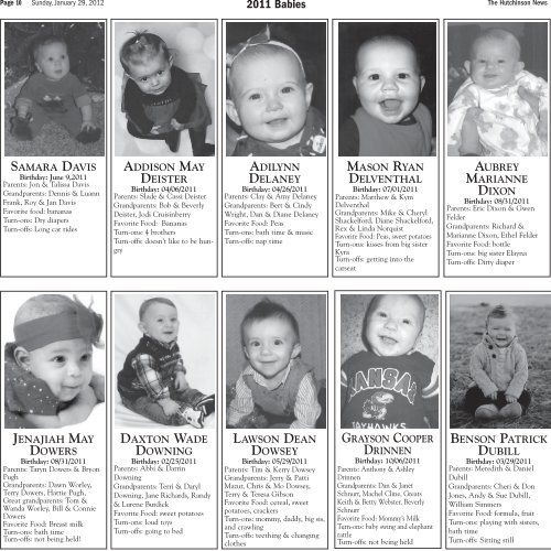Babies of 2011 - The Hutchinson News