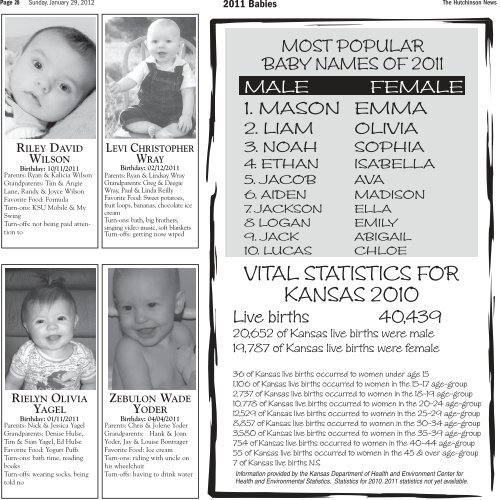 Babies of 2011 - The Hutchinson News