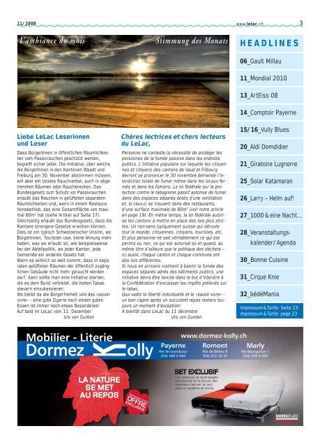 11 08 - Zeitung Le Lac, Murten