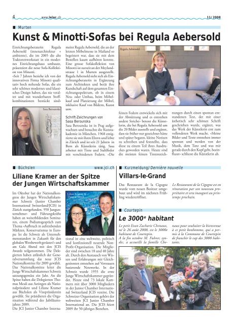 11 08 - Zeitung Le Lac, Murten